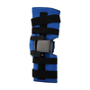 Blue Flex Cuff Knee brace with adjustable black straps, open patella design, made in the USA, best orthopedic braces by.