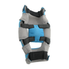 Premier Elbow Orthosis in gray and blue with adjustable black straps, breathable padding, made in the USA, best orthopedic.