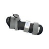 Pediatric resting hand orthosis with black base and gray adjustable straps, labeled RCAI, made in the USA, best orthotic.