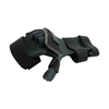Neutral thumb resting hand orthosis in dark gray with adjustable black straps and finger separators, made in the USA, rcai,.