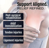 Adjustable RCAI Respond ROM Elbow Orthosis in gray and black, designed for post-surgical rehabilitation and joint.