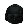 Black RCAI LSO Short Front lumbar support brace with adjustable straps and dual metal D-ring closures, made in the USA, best .