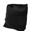 Black Control Fit LSO lumbar support brace with adjustable Velcro straps, breathable mesh fabric, and reinforced stitching,.