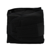 Black Control Fit LSO lumbar support brace with wide adjustable straps and hook-and-loop fasteners, breathable mesh fabric,.