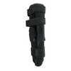 Black neoprene wrap-around knee brace with covered hinges and three adjustable straps, made in the USA, best orthopedic.