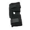 Black active knee brace with adjustable velcro straps and range of motion hinges, made in the USA, RCAI, best orthopaedic.