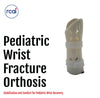 White pediatric wrist fracture orthosis with adjustable straps for secure fit, made in the USA, rcai, best orthopedic braces .