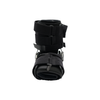 Black universal leg brace with adjustable Velcro straps and metal hinges, made in the USA, best orthopedic braces by RCAI.