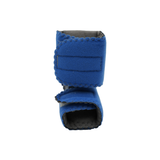 Blue baby foot orthosis brace with adjustable Velcro straps and soft inner padding, made in the USA, ideal for best.