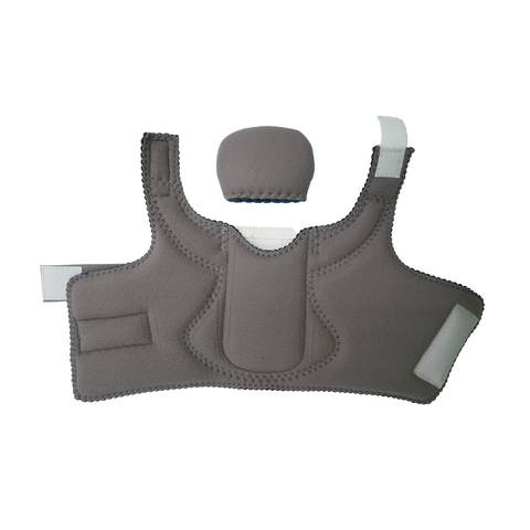 Gray MPO 2000 Accessory Kit brace with adjustable white straps and separate padded gray insert, made in the USA, RCAI, best.