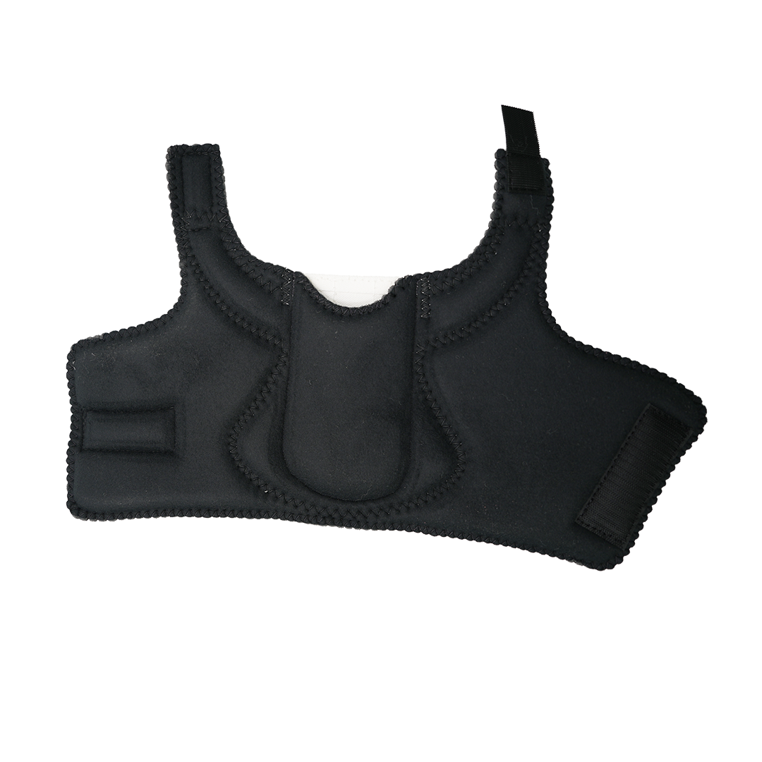 Black neoprene MPO 2000 Active Accessory Kit shoulder brace with adjustable straps, made in the USA, best orthopedic braces.