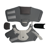 Gray and beige ankle foot orthosis accessory kit with multiple padded straps and Velcro closures, made in the USA, RCAI, B2B .