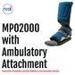Blue ankle MPO2000 brace with Ambulatory Attachment, featuring adjustable straps and cushioned sole, made in the USA, best.