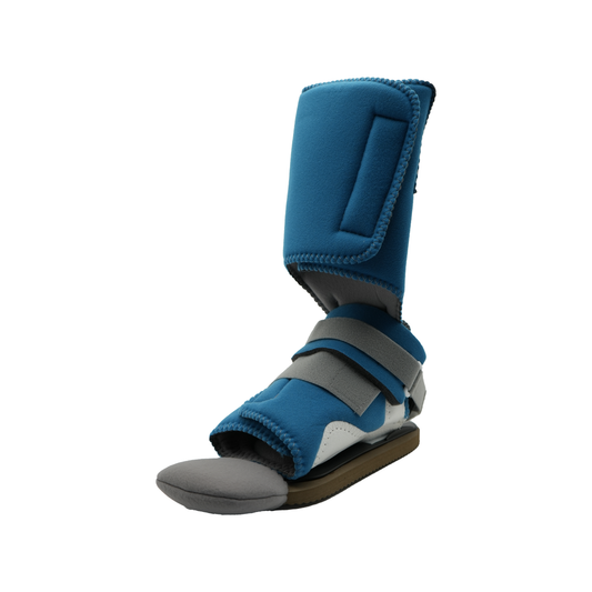 Blue MPO2000 orthopedic brace with ambulatory attachment, adjustable straps, made in the USA, best orthopedic braces, RCAI.