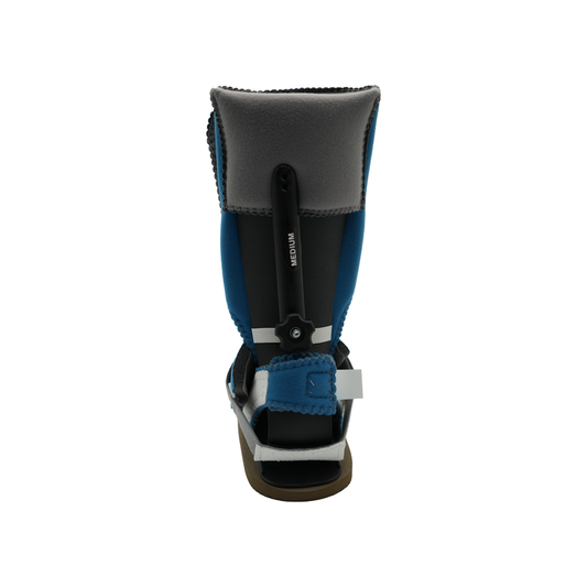 MPO2000 ambulatory orthopedic brace in black and blue with adjustable straps, made in the USA, RCAI, best orthopedic braces, .