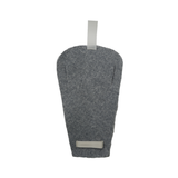 Gray felt orthotic brace pad with top and bottom beige straps, made in the USA, RCAI B2B orthopedics wholesale accessory.