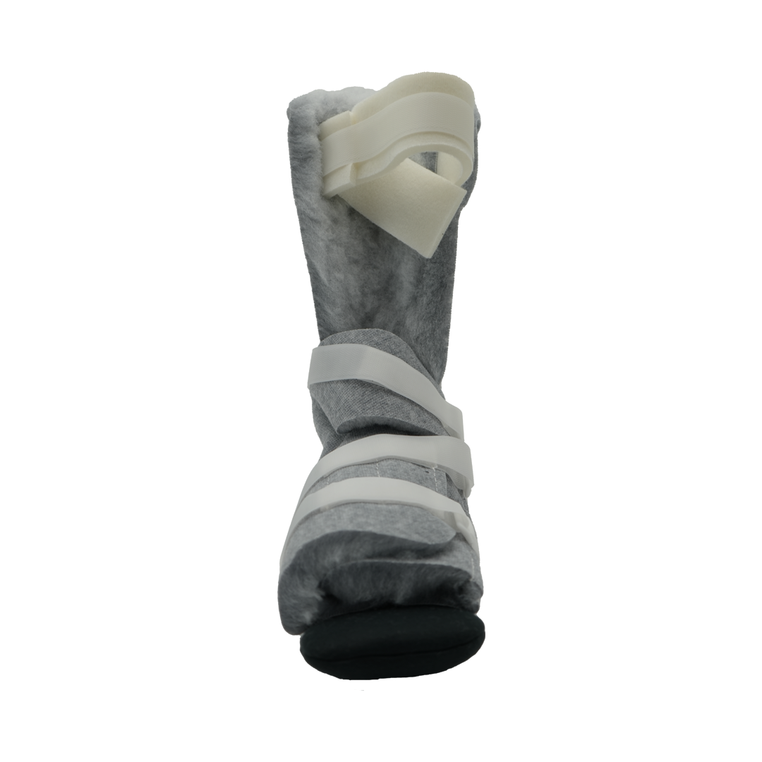 Gray orthopedic MPO Active brace with white ambulatory attachment and adjustable straps, made in the USA, best orthopaedic.