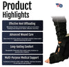Soft Heel Suspension Boot features effective heel offloading, advanced open-heel wound care, breathable Orthowick liner for.