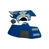 Blue and gray Dorsi-Flexion MPO Accessory Kit components for orthopedic braces, made in the USA, RCAI, ideal for B2B.