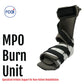 Orthopedic MPO Burn Unit brace in black and grey with adjustable Velcro straps, made in the USA, best orthopedic braces by.