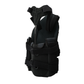 Black short front TLSO brace with adjustable straps and padded support, made in the USA, RCAI quality, ideal for B2B.