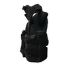 Black short front TLSO brace with adjustable straps and metal support rods, made in the USA, best orthopaedic braces by.