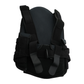 Black RCAI TLSO short front orthopedic brace with adjustable straps and padded back panel, made in the USA, ideal for B2B.
