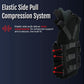 Black Short Front TLSO brace with elastic side pull compression system, adjustable straps, made in the USA, best orthopedic.