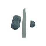 MPO Phase II Accessory Kit with gray cushioned pad, long beige strap, and smaller rounded gray pad, made in the USA, best.