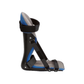 Black and blue RCAI plantar fasciitis night splint with adjustable straps and cushioned interior, made in the USA, best.