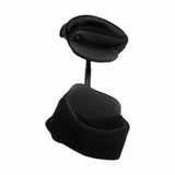 Black orthopedic abduction bar with padded curved sections and adjustable metal support rod, made in the USA, best.