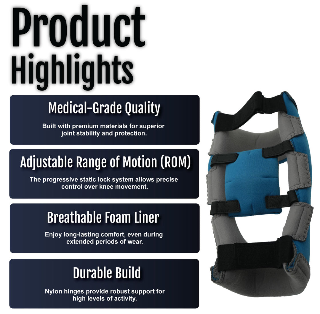 RCAI Premier Knee Orthosis | Adjustable Support for Recovery & Pain Relief