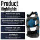 RCAI Premier Knee Orthosis in black with adjustable straps and breathable foam liner, made in the USA and ideal for B2B.