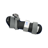 Gray resting hand orthosis with adjustable straps and soft padding, made in the USA, best orthopedic braces by RCAI for B2B.