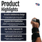 Black Contour Hand Recycled Thermoplastic brace wrapping wrist and lower palm, sleek low-profile ergonomic fit, made in the.