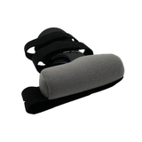 Contour hand brace in black and gray with adjustable straps, soft padded support, made in the USA, rcai, best orthopedic.