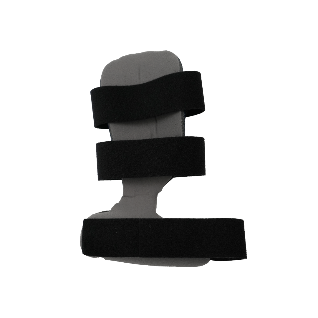 Gray Contour Hand brace with three black adjustable straps, made in the USA, best orthopedic braces by RCAI, ideal for B2B.