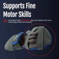 Gray and blue adaptable geriatric hand brace supporting fingers, thumb, and wrist, made in the USA, RCAI, best orthopedic.