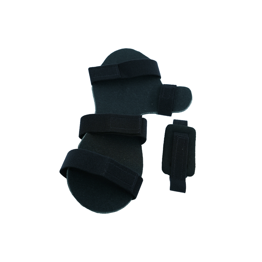 Black neutral thumb resting hand orthosis with adjustable straps, made in the USA, rcai, b2b orthopedics wholesale, best.