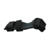 Black RCAI neutral thumb resting hand splint with three adjustable Velcro straps, made in the USA, top-quality b2b.