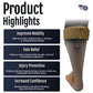 RCAI semi-rigid ankle foot orthosis in beige with adjustable straps, made in the USA, best orthopedic braces for stability.