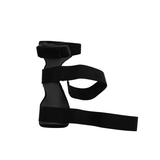 Black RCAI wrist drop orthosis with three adjustable straps and universal cuff, made in the USA, best orthopedic braces for.