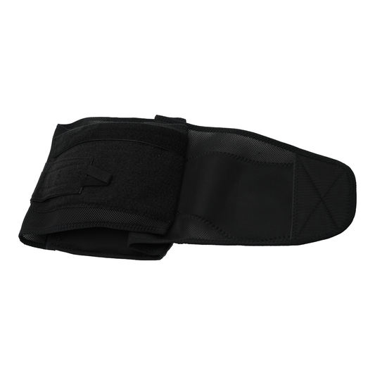 Black Control Fit LSO back brace with adjustable Velcro straps, designed for support, made in the USA, top-quality RCAI B2B.