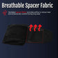 Black Control Fit LSO lumbar support brace with breathable spacer fabric, designed for airflow and heat reduction, made in.