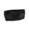Black RCAI Basic Lumbar Sacral Orthosis with wide adjustable straps and hook-and-loop fasteners, designed for superior back.
