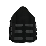 Black RCAI TLSO back brace with adjustable horizontal straps and secure side closures, made in the USA, best orthopedic.
