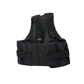 Black Thoracic Lumbar Support with padded side panels, adjustable straps, and reinforced back, made in the USA, RCAI.