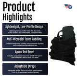 TLSO brace features lightweight, low-profile design with antimicrobial foam padding and washable apron pad, black color,.
