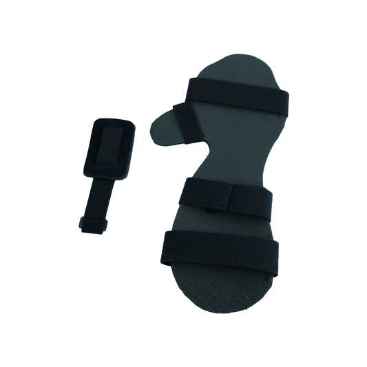 Black resting hand burn unit accessory kit with adjustable hook-and-loop straps, made in the USA, RCAI, top B2B orthopedics.