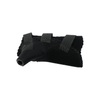 Black pediatric wrist thumb support with three adjustable Velcro straps, soft padded interior, and reinforced thumb opening, .